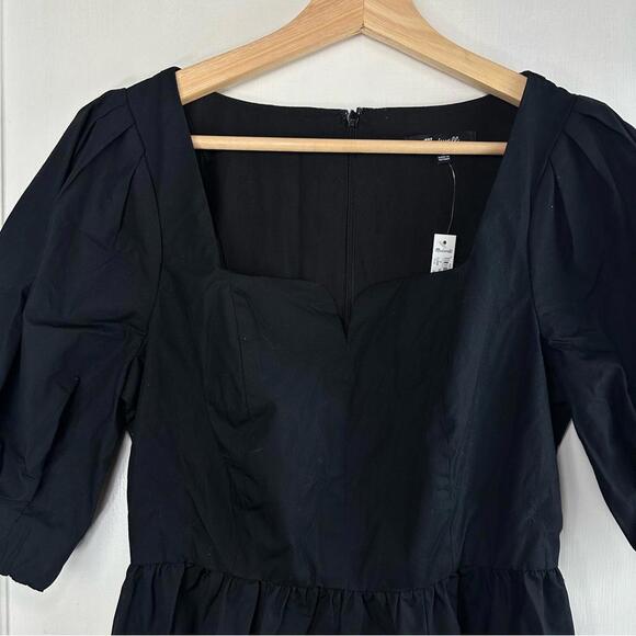Madewell Poplin Puff-Sleeve Mini  Dress - Picture 4 of 9